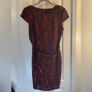 Alyx red/black lace dress